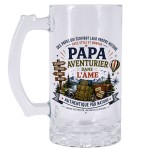 Chope à Bière Papa Aventurier dans l’Âme 480 ml Cadeau Voyage Chope à Bière Papa Aventurier dans l’Âme 480 ml Cadeau Voyage