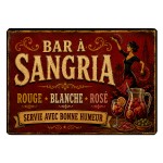 Planche cuisine Bar � Sangria Espagne vintage 29 x 20 cm