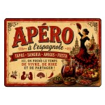 Planche en verre ap�ro espagnol tapas sangria 29 x 20 cm