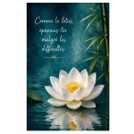 Plaque m�tal zen citation respiration d�co murale 30 x 20 cm