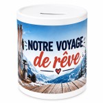 Tirelire voyage de r�ve couple � cagnotte montagne et ski