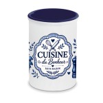 Pot � ustensiles c�ramique Cuisine du Bonheur bleu marine