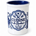 Pot � ustensiles c�ramique Cuisine du Bonheur bleu marine