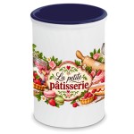 Pot � ustensiles cuisine c�ramique 13 cm d�cor p�tisserie