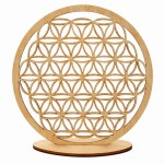 Fleur de Vie en bois � poser avec socle