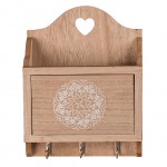 Support à clefs en bois brut Support à clefs en bois brut