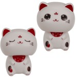 Figurine solaire chat porte-bonheur modle alatoire 5,5 cm