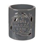 Brûle-Parfum home sweet home en céramique grise