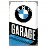 Grande plaque mtal BMW