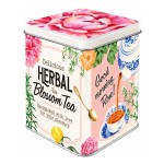 Bo�te � th� Herbal Blossom Tea fleurie en m�tal