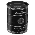 Tirelire m�tal vintage Mercedes-Benz style tonneau de p�trole