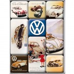 9 mini-magnets Volkswagen
