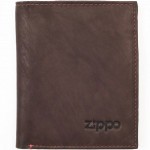 Porte-feuille Zippo marron avec surpiqres rouges