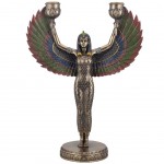 Porte Bougie Statue Égyptienne en résine aspect bronze Porte Bougie Statue Égyptienne en résine aspect bronze
