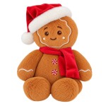 Peluche bonhomme pain d'�pices de No�l recycl�e 30 cm
