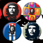 Lot de 4 badges Che Guevara