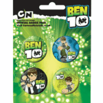 Lot de 4 badges Ben 10
