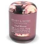 Grande Bougie cire de soja Rose de Damas et Oud Grande Bougie cire de soja Rose de Damas et Oud