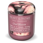 Jarre Bougie cire de soja Heart and Home Rose de Damas et Oud Jarre Bougie cire de soja Heart and Home Rose de Damas et Oud