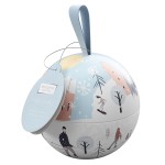 Bougie nomade boule de Nol flocons givrs