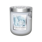 Petite bougie  la cire de soja flocons givrs