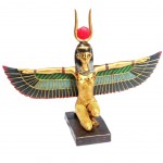 Statue Isis en résine or Statue Isis en résine or