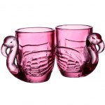 Set de 2 mini verres à shot Flamingo Set de 2 mini verres à shot Flamingo