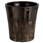 Pot de Fleur en Terre Cuite Bronze et Or Pot de Fleur en Terre Cuite Bronze et Or