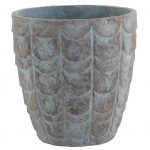 Cache Pot de Fleur reliefs cailles cramique