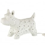 Lampe à poser Chien en porcelaine Lampe à poser Chien en porcelaine
