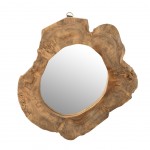 Miroir en Teck rond naturel Miroir en Teck rond naturel