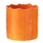 Cache pot fiesta orange en cramique 15 cm