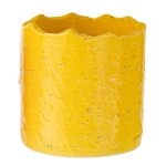 Cache pot fiesta jaune en cramique 15 cm