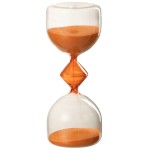 Sablier de dcoration en verre et sable orange - 10 Minutes