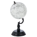 Dcoration Globe Terrestre Blanc et noir 25 cm
