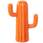 Cactus dcoratif en rsine orange 28 cm