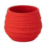 Cache pot fiesta rouge en cramique 14 cm