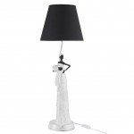 Grande Lampe blanche Femme Africaine 71.5 cm Grande Lampe blanche Femme Africaine 71.5 cm