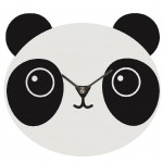 Pendule tte de Panda 30 cm