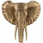 Déco murale Tête d’Éléphant doré Déco murale Tête d’Éléphant doré