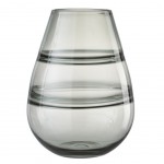 Vase verre double paroi gris - 30 cm Vase verre double paroi gris - 30 cm