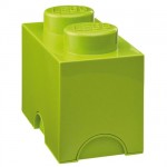 Boite de rangement Lego 2 plots Vert