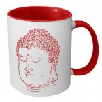 Tasse en cramique rouge Bouddha by Cbkreation