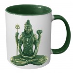 Tasse en cramique verte Shiva by Cbkreation