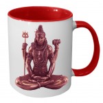Tasse en cramique rouge Shiva by Cbkreation