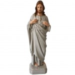 Statuette Jsus Christ Sacr coeur beige Intrieur et extrieur