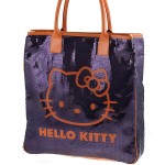 Grand sac shopping Sequins pourpre Hello Kitty Camomilla