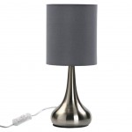 Lampe de table en mtal gris