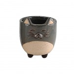 Cache Pot de Fleurs Chat Gris Cache Pot de Fleurs Chat Gris