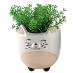 Cache Pot de Fleurs - Chat Blanc Cache Pot de Fleurs - Chat Blanc